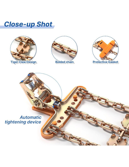 Cadenas Antideslizantes JONHWI JHTSC para Neumáticos 225-305 mm