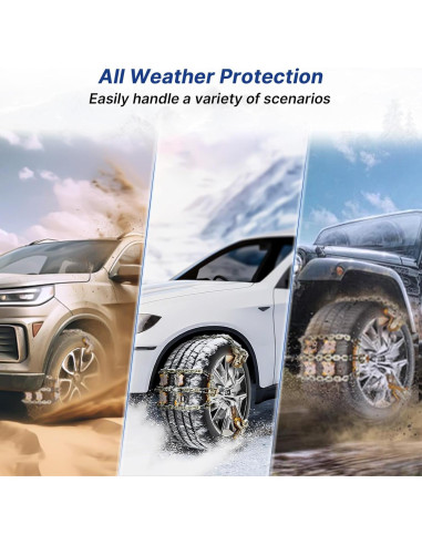 Cadenas Antideslizantes JONHWI JHTSC para Neumáticos 225-305 mm