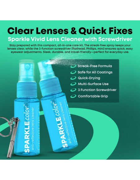 Kit de Limpieza de Gafas OPTIPAK - 2 Spray 30ml + 2 Paños