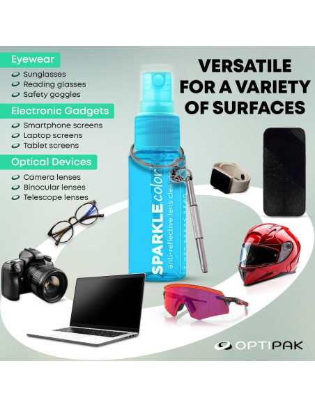 Kit de Limpieza de Gafas OPTIPAK - 2 Spray 30ml + 2 Paños