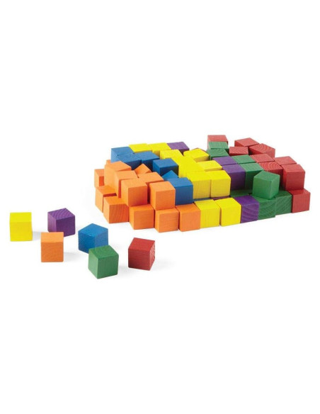 Bloques de Madera Hand2mind - Cubos de Conteo 100 Piezas 2.54 cm