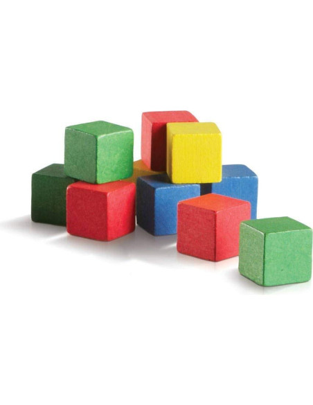 Bloques de Madera Hand2mind - Cubos de Conteo 100 Piezas 2.54 cm