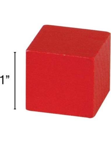Bloques de Madera Hand2mind - Cubos de Conteo 100 Piezas 2.54 cm