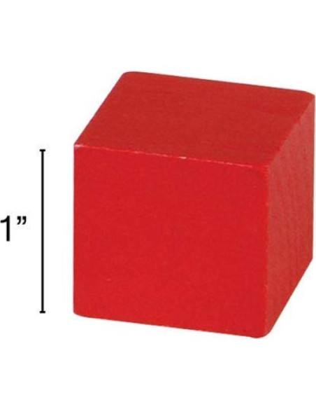 Bloques de Madera Hand2mind - Cubos de Conteo 100 Piezas 2.54 cm