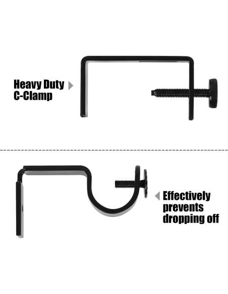 Soporte de Varilla de Cortina INSFITY Montaje Sin Taladro 3.05-5.08 cm