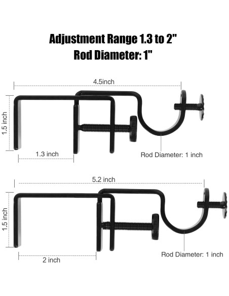 Soporte de Varilla de Cortina INSFITY Montaje Sin Taladro 3.05-5.08 cm