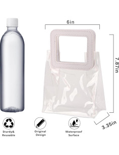 2 Pcs Bolsa de Regalo Reutilizable Iridiscente Myaokue 17x8.5x15cm 2