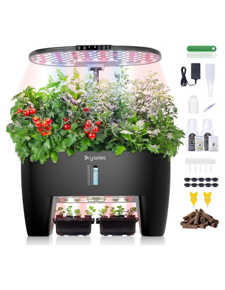 Kit de Cultivo Hidropónico Dryades 16 Cápsulas 7L LED 24W Kit de Cultivo Hidropónico Dryades 16 Cápsulas 7L LED 24W