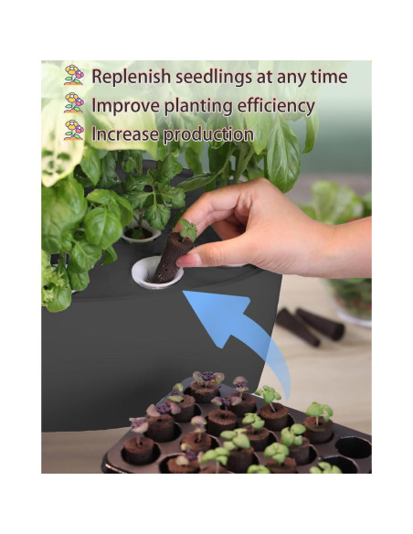 Kit de Cultivo Hidropónico Dryades 16 Cápsulas 7L LED 24W Kit de Cultivo Hidropónico Dryades 16 Cápsulas 7L LED 24W