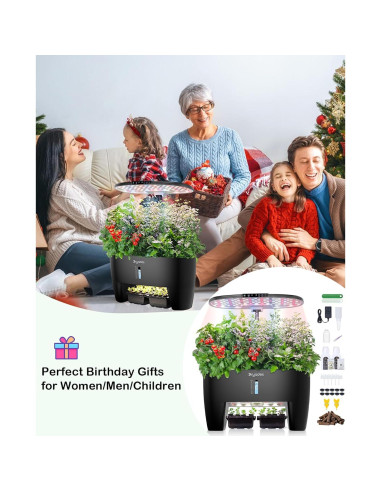 Kit de Cultivo Hidropónico Dryades 16 Cápsulas 7L LED 24W