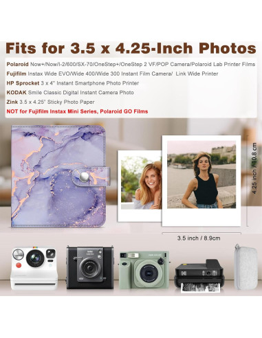 Álbum de fotos Fintie para Polaroid y Fujifilm - 52 bolsillos