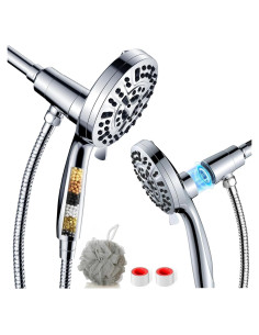Cabezal de Ducha Filtrada Besititli 10 Modos Alta Presión Cromo