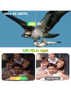 Cámara de Video 5K Kimonie DV-5K 48MP 60FPS WiFi con Zoom 10X 2