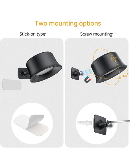 2 Piezas Luces de Pared LED RGB Maxetodo, Inalámbricas y Recargables