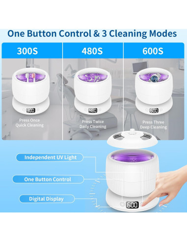 Limpiadora Ultrasónica de Retenedores Morole H14-W 4 Modos