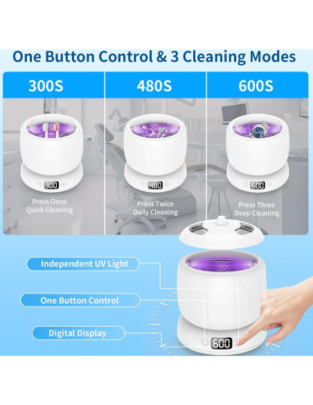 Limpiadora Ultrasónica de Retenedores Morole H14-W 4 Modos