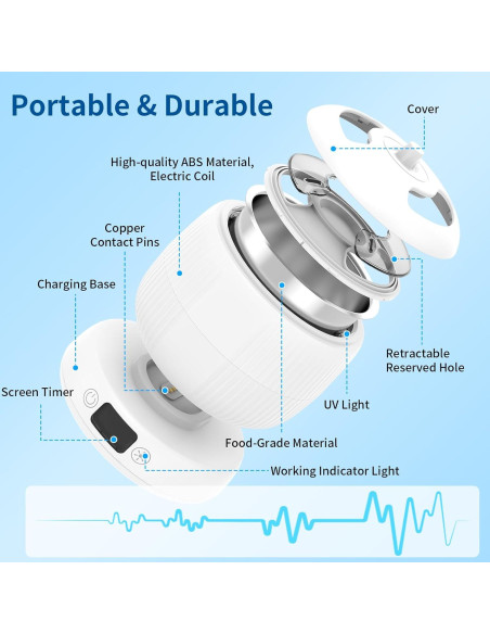 Limpiadora Ultrasónica de Retenedores Morole H14-W 4 Modos