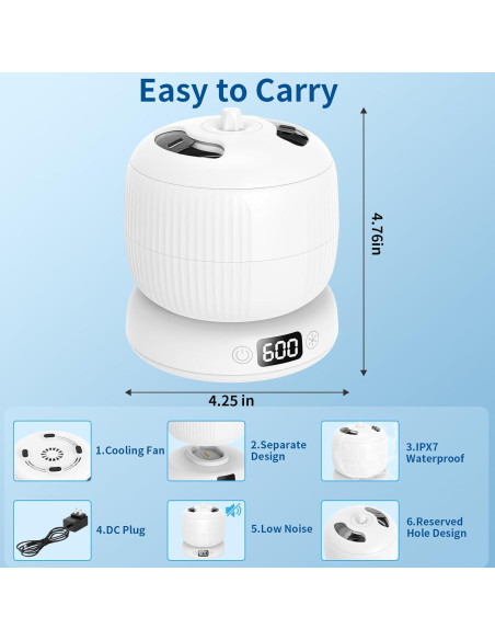 Limpiadora Ultrasónica de Retenedores Morole H14-W 4 Modos