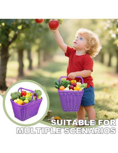 Cesta de Picnic Plegable Morada RainFlower 24.9x18.5x16 cm