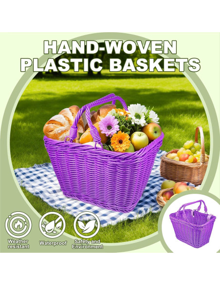 Cesta de Picnic Plegable Morada RainFlower 24.9x18.5x16 cm