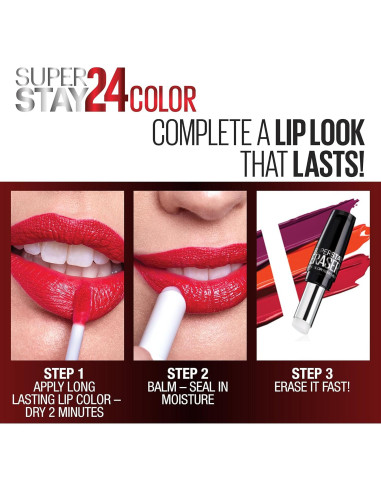 Labial Maybelline Superstay 24 Ciruela Todo el Día 22.4g