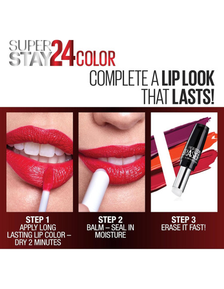 Labial Maybelline Superstay 24 Ciruela Todo el Día 22.4g