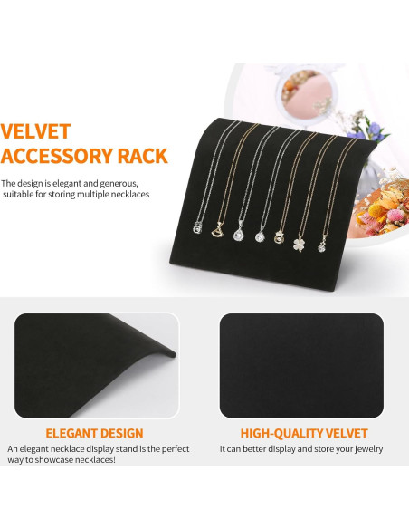 Soporte de Exhibición de Joyería KUKUVR en Terciopelo Negro