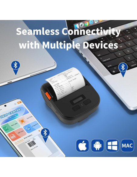 Impresora de Etiquetas Térmicas Rongta RPP30 Bluetooth 203 DPI