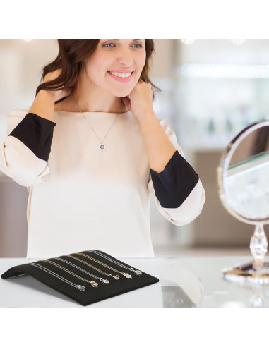 Soporte de Exhibición de Joyería KUKUVR en Terciopelo Negro