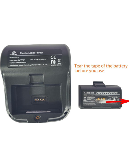 Impresora de Etiquetas Térmicas Rongta RPP30 Bluetooth 203 DPI