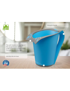 Taza de Baño Plástico 800ml Fresh Frog Cascada Azul 2
