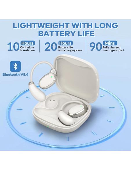 Auriculares Traductores Qnmittry V21 Bluetooth 138 Idiomas