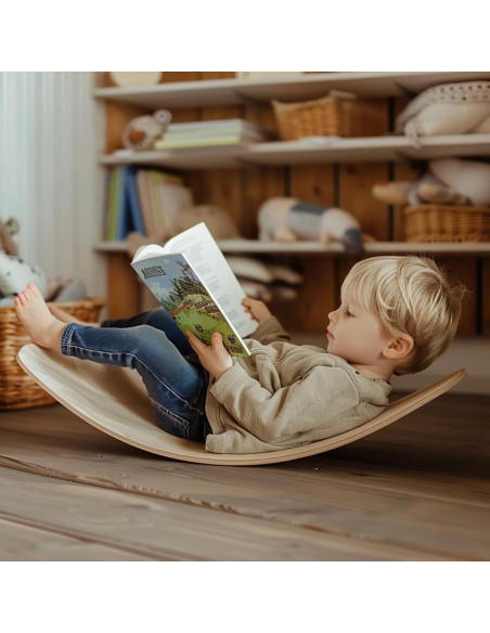 Tabla de Equilibrio de Madera Natural Woodenfun 83.82 cm Gris