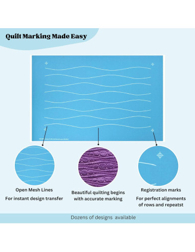 Plantilla de Acolchado Hancy Olas Modernas 31006 - Nylon 43x28 cm