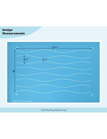 Plantilla de Acolchado Hancy Olas Modernas 31006 - Nylon 43x28 cm Plantilla de Acolchado Hancy Olas Modernas 31006 - Nylon 43x28 cm