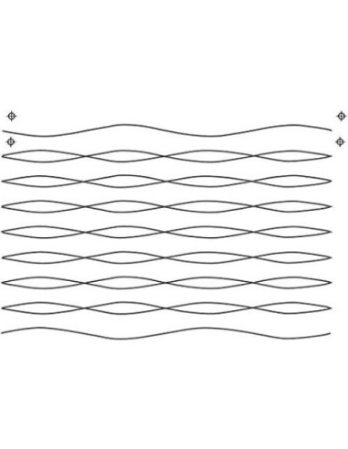 Plantilla de Acolchado Hancy Olas Modernas 31006 - Nylon 43x28 cm