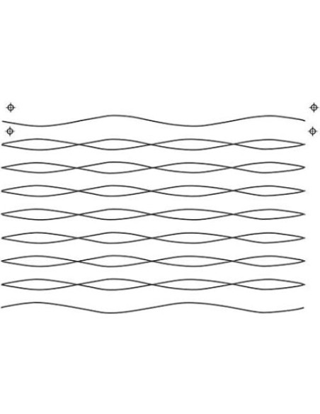 Plantilla de Acolchado Hancy Olas Modernas 31006 - Nylon 43x28 cm Plantilla de Acolchado Hancy Olas Modernas 31006 - Nylon 43x28 cm