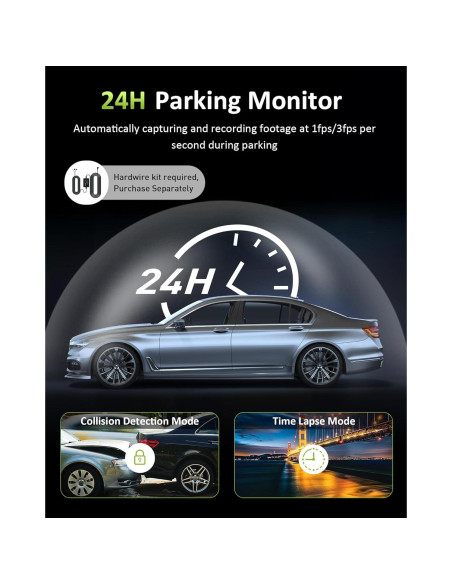 Cámara de tablero 4K GMAIPOP F800 3 canales WiFi 5GHz