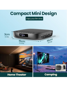 Reproductor de DVD compacto FELEMAN MD6B 1080P HD 2