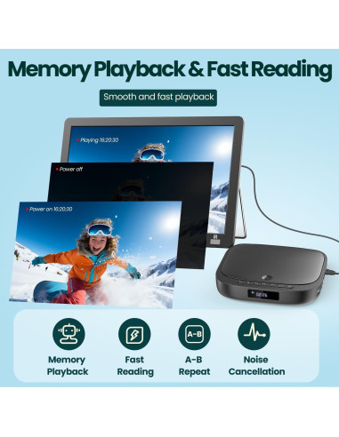 Reproductor de DVD compacto FELEMAN MD6B 1080P HD