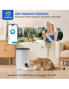 Comedero Automático PAPIFEED 3L WiFi Control APP Alexa Blanco 2