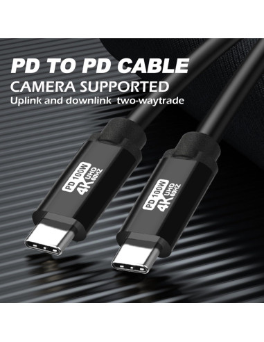 Cable USB C a C 4K 60Hz 15FT 100W YOTETION