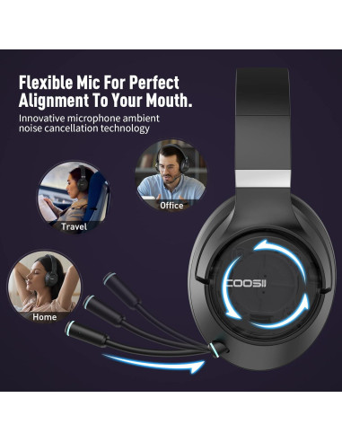 Auriculares Bluetooth COOSII SGH300-07 Inalámbricos 40H