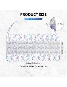Módulos LED Blanco 6500K Riakrum 500 Pcs Impermeables 2