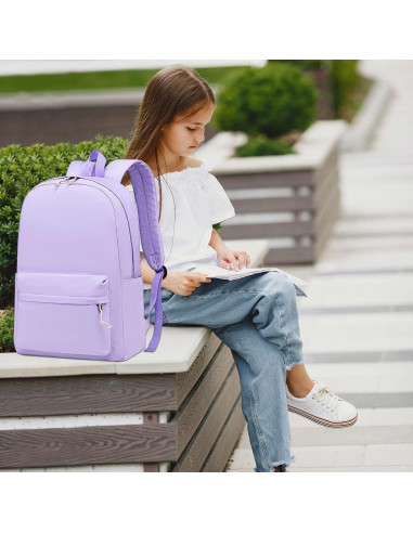 Mochila Escolar Bluboon para Niñas 20L Gris Claro