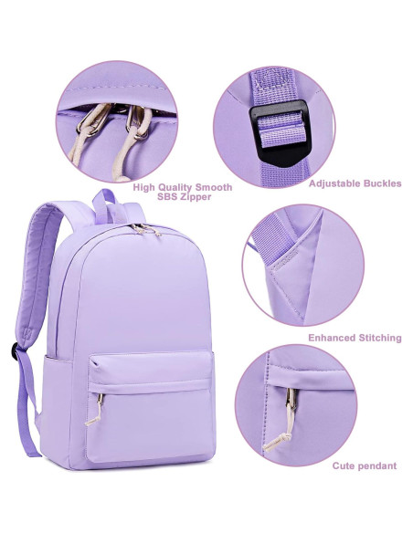 Mochila Escolar Bluboon para Niñas 20L Gris Claro