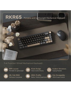 Teclado Mecánico RK Royal Kludge R65 RGB 60% PBT Negro 2