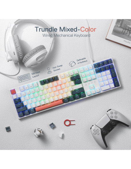 Teclado Gaming Redragon K668 RGB 104 Teclas con Cable Teclado Gaming Redragon K668 RGB 104 Teclas con Cable