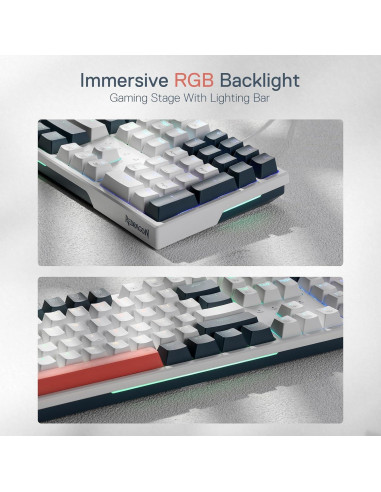 Teclado Gaming Redragon K668 RGB 104 Teclas con Cable