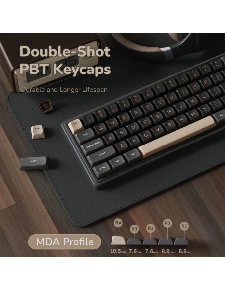 Teclado Mecánico RK Royal Kludge R65 RGB 60% PBT Negro